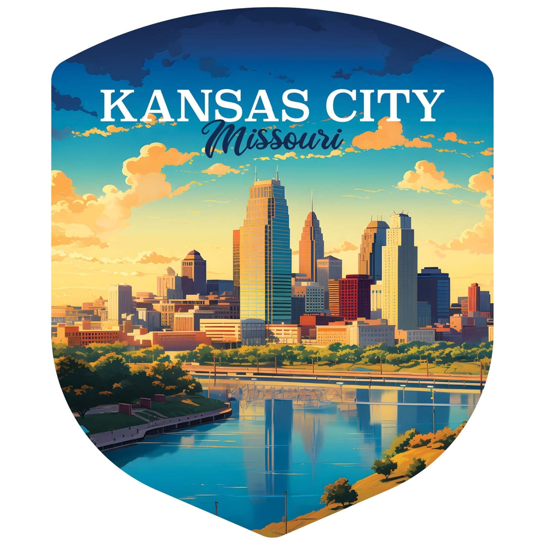 Kansas City Missouri Design A Souvenir Die Cut Flat Magnet Image 1