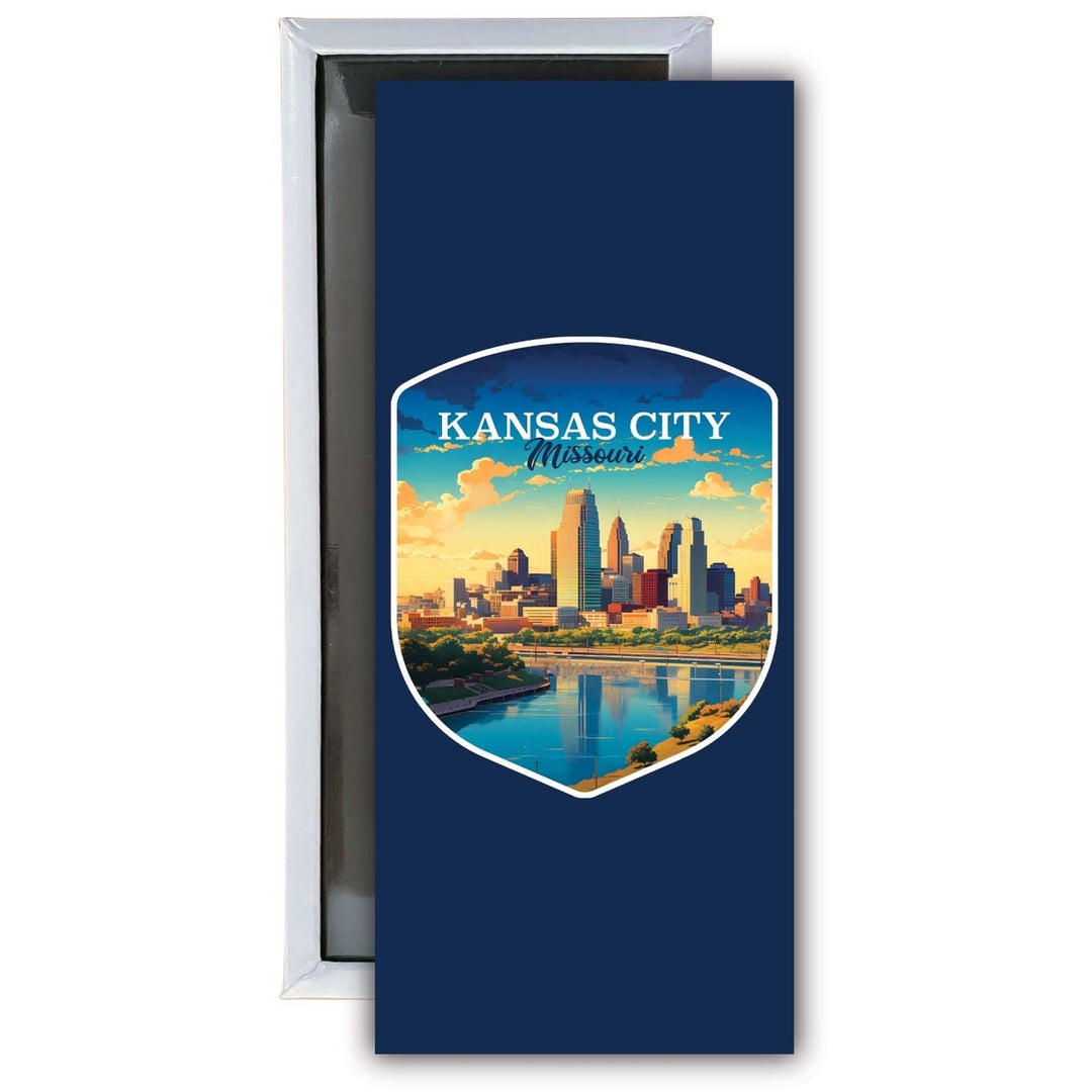 Kansas City Missouri Design A Souvenir Fridge Magnet 4.75 x 2 Inch Image 1