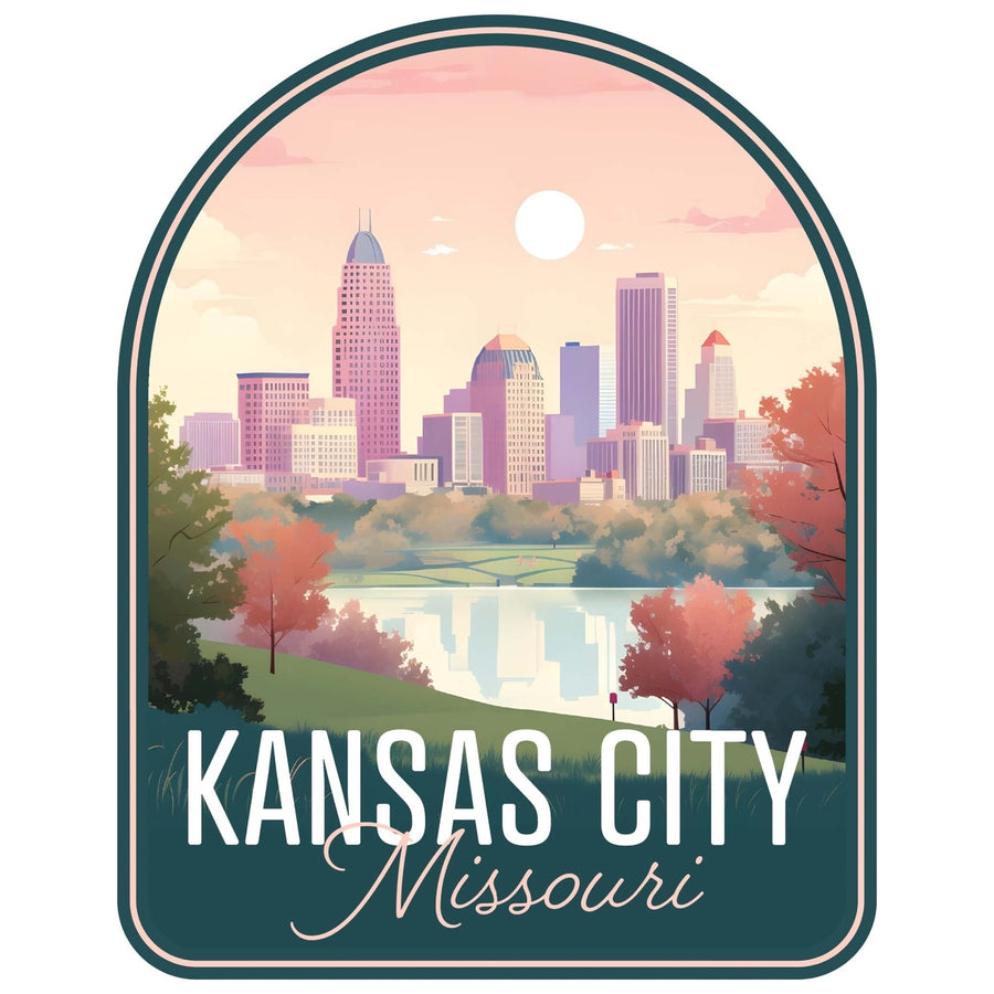 Kansas City Missouri Design B Souvenir Die Cut Flat Magnet Image 1