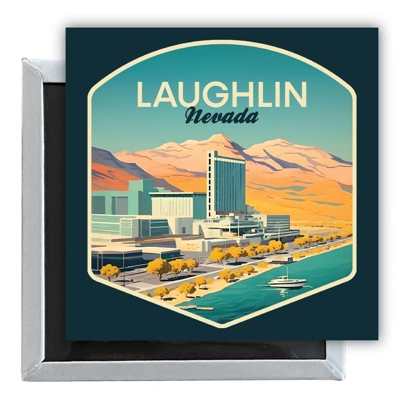 Laughlin Nevada Design A Souvenir 2.5 x 2.5-Inch Fridge Magnet Image 1