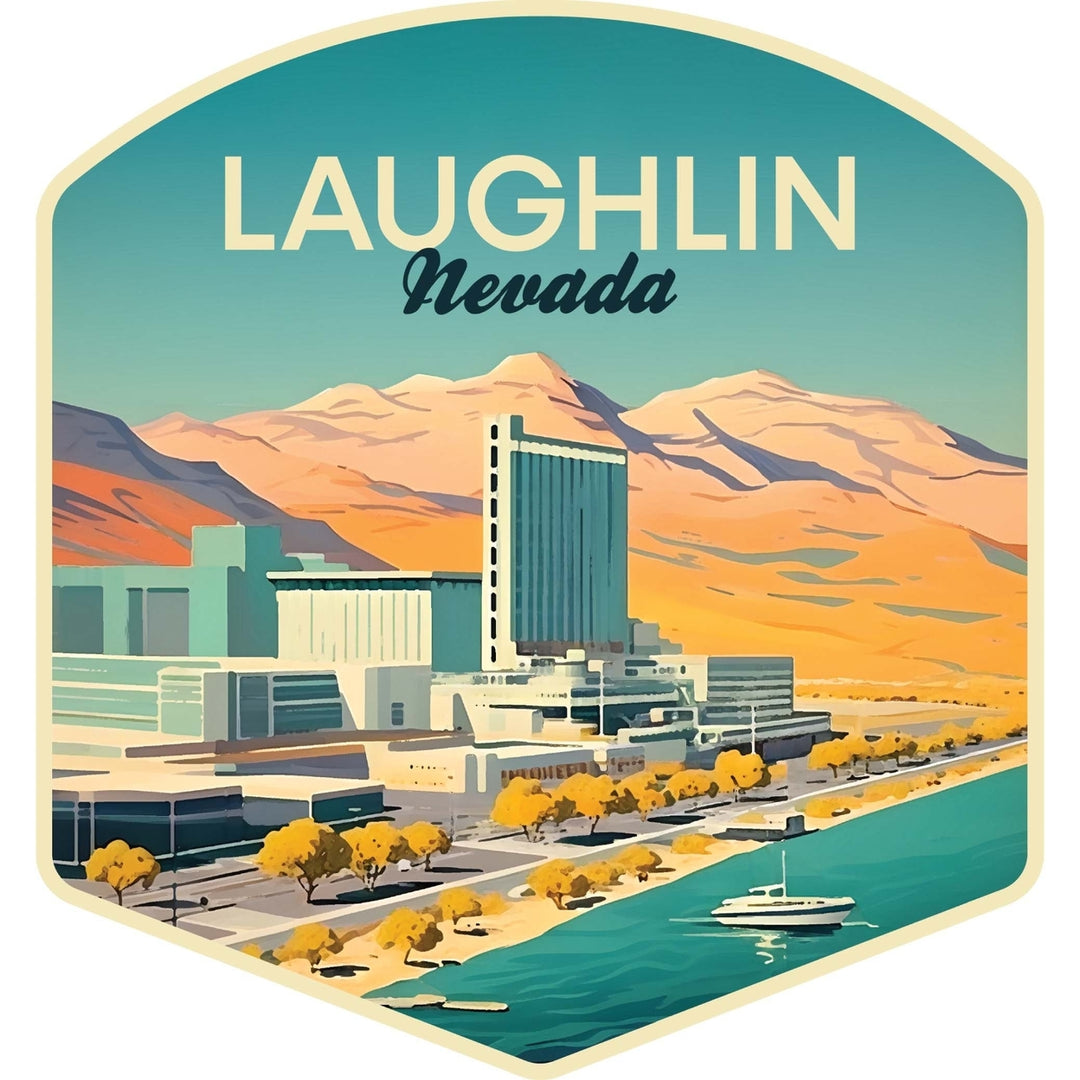 Laughlin Nevada Design A Souvenir Die Cut Flat Magnet Image 1