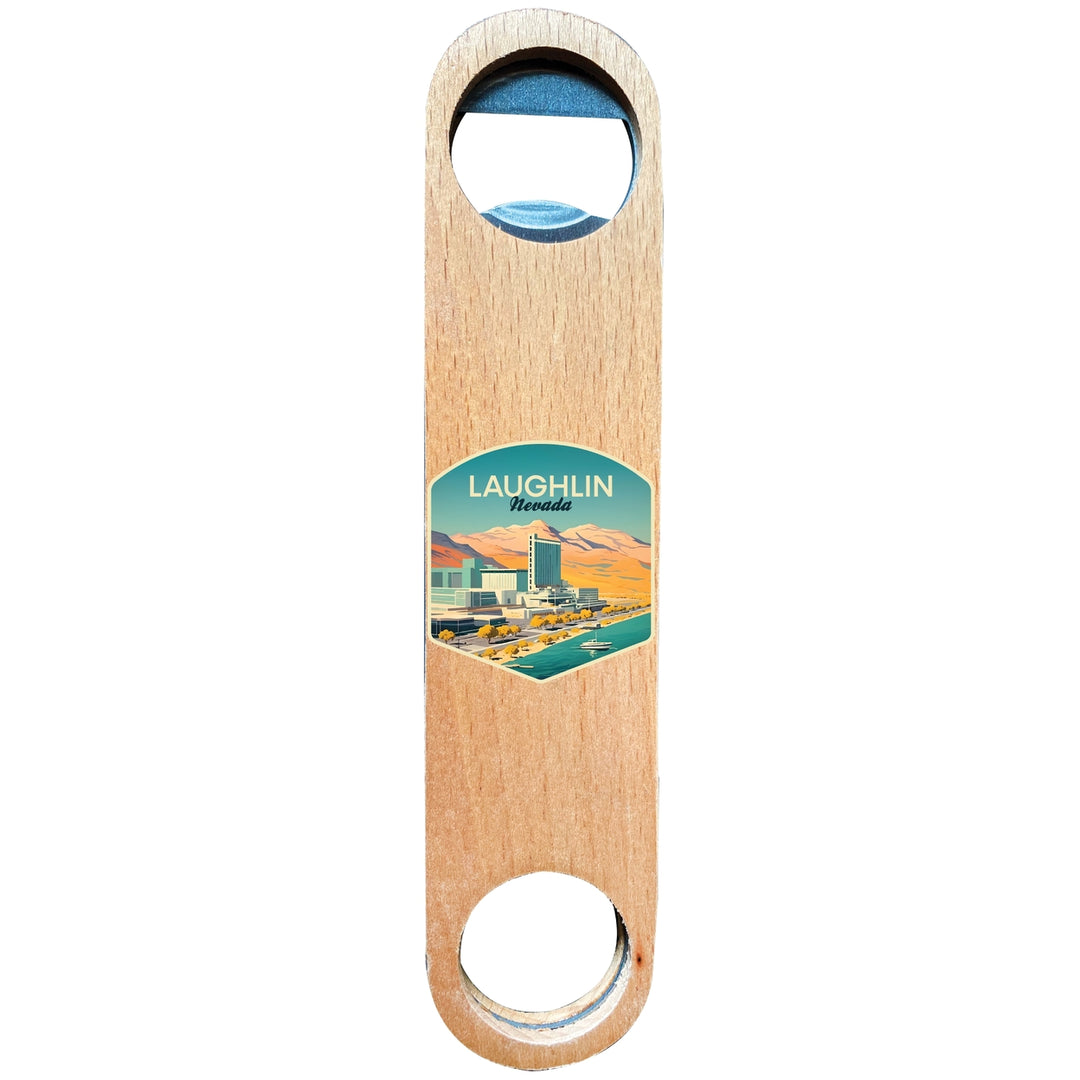 Laughlin Nevada Design A Souvenir Wooden Bottle Opener Image 1