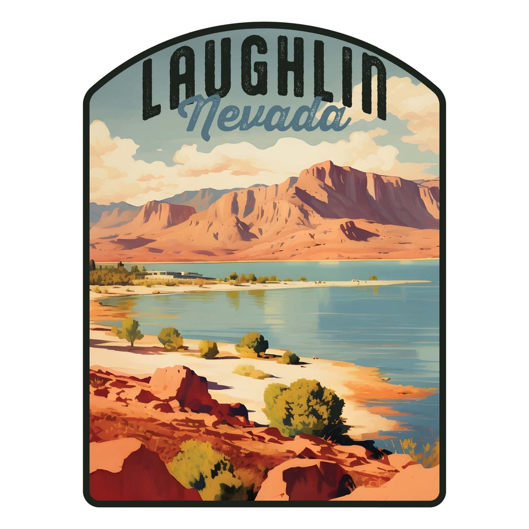 Laughlin Nevada Design B Souvenir Die Cut Flat Magnet Image 1