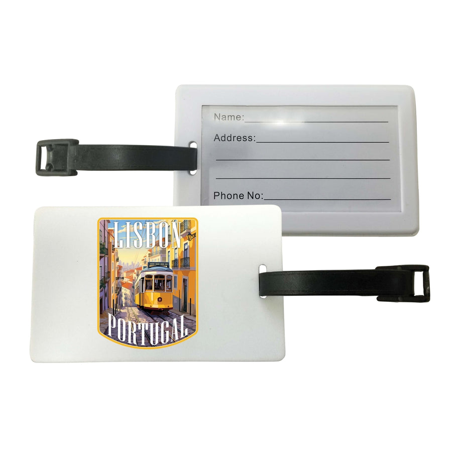 Lisbon Portugal Design A Souvenir Luggage Tag Image 1