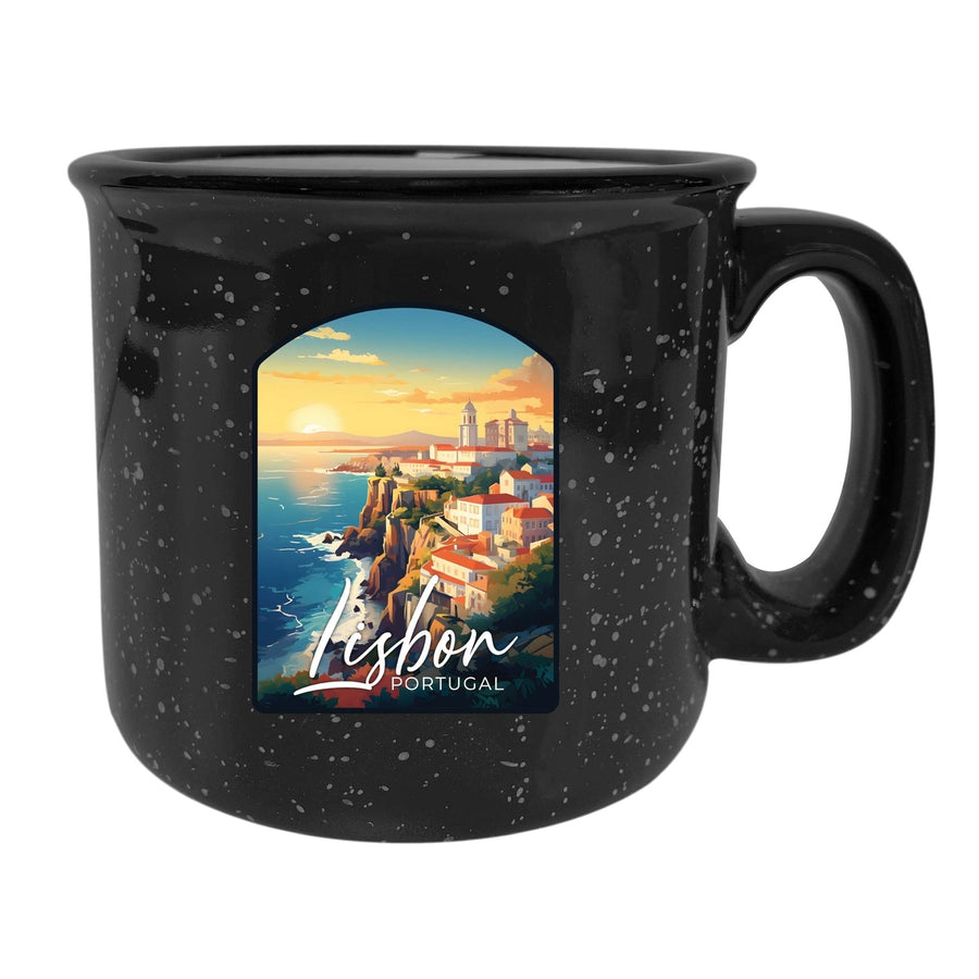 Lisbon Portugal Design B Souvenir 16 oz Ceramic camping mug Image 1