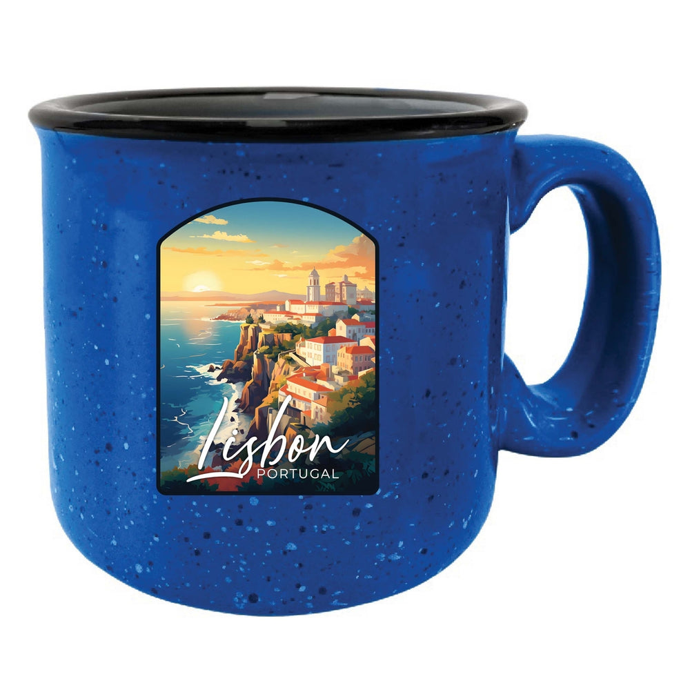 Lisbon Portugal Design B Souvenir 16 oz Ceramic camping mug Image 2