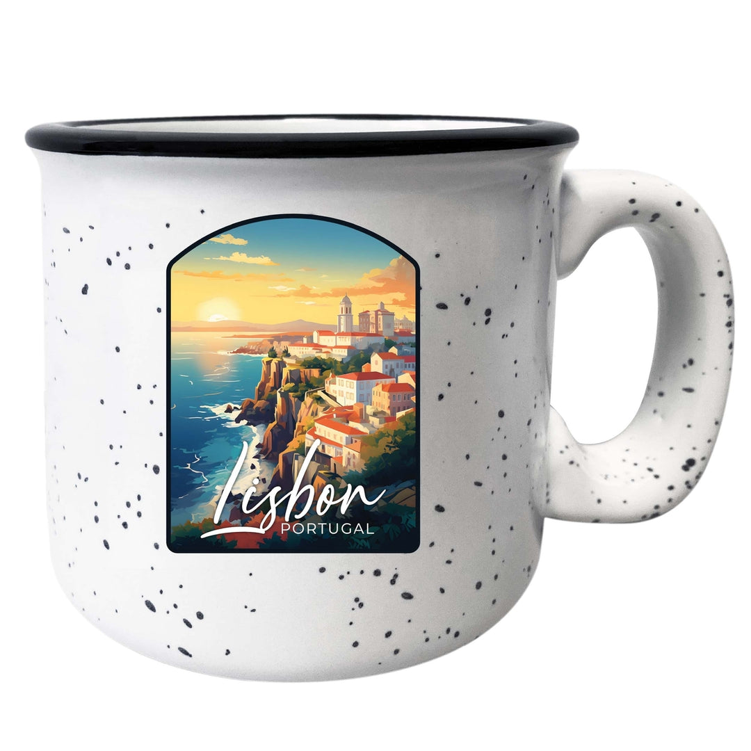 Lisbon Portugal Design B Souvenir 16 oz Ceramic camping mug Image 4