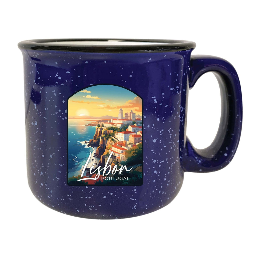 Lisbon Portugal Design B Souvenir 16 oz Ceramic camping mug Image 4