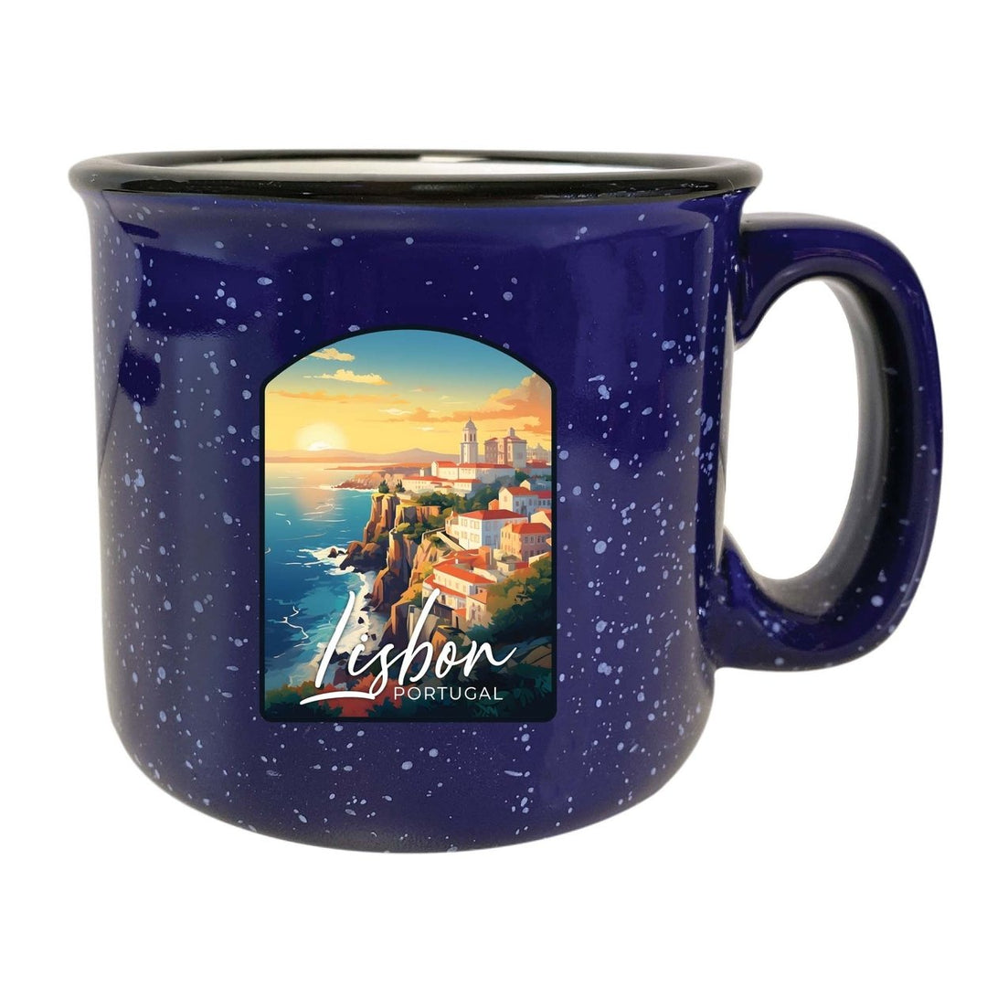 Lisbon Portugal Design B Souvenir 16 oz Ceramic camping mug Image 1