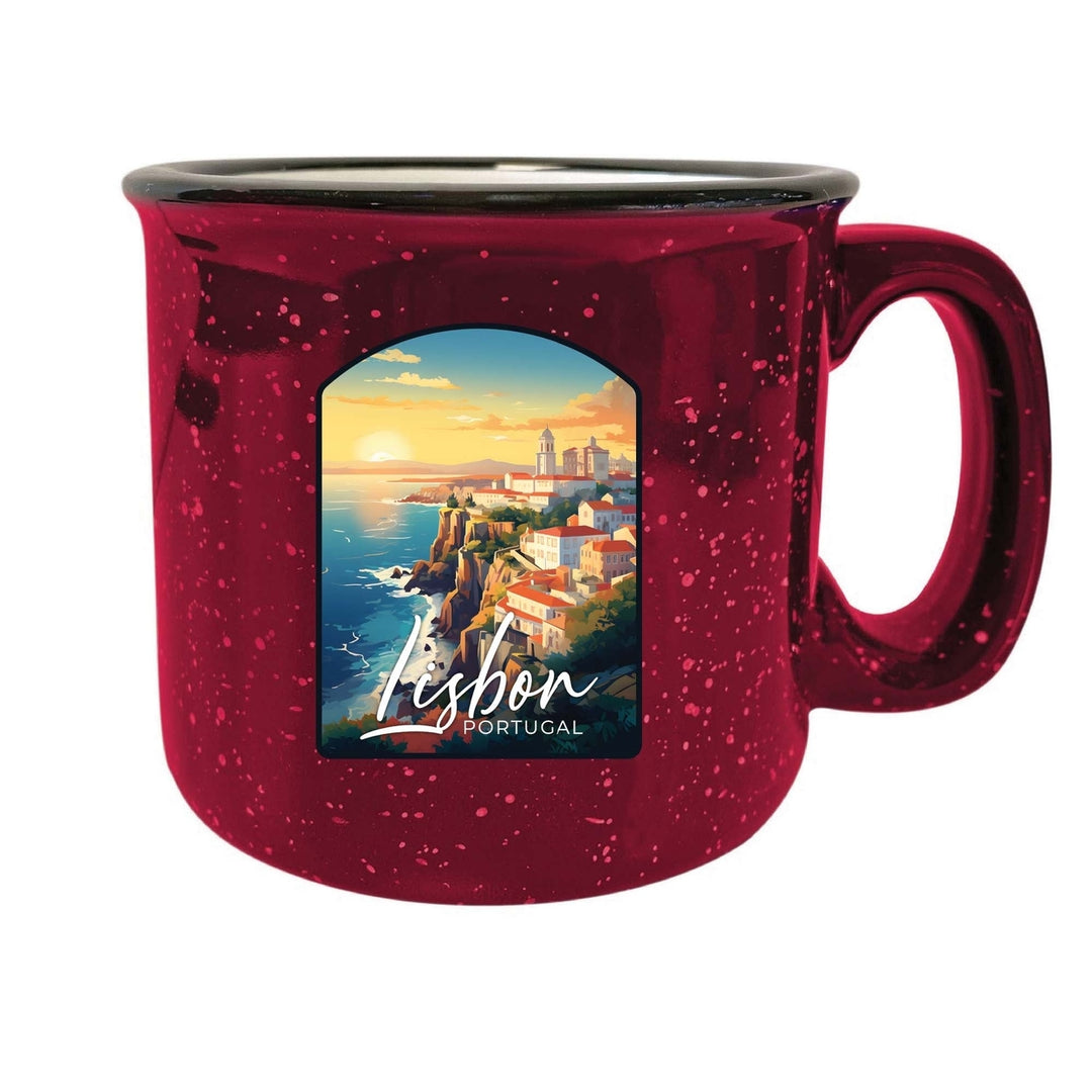 Lisbon Portugal Design B Souvenir 16 oz Ceramic camping mug Image 6