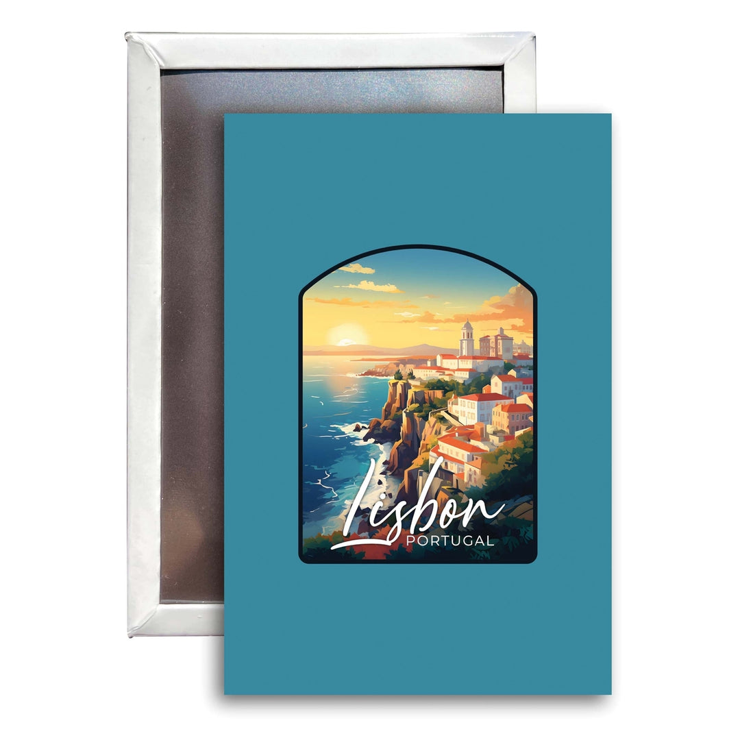 Lisbon Portugal Design B Souvenir Refrigerator Magnet 2.5"X3.5" Image 1