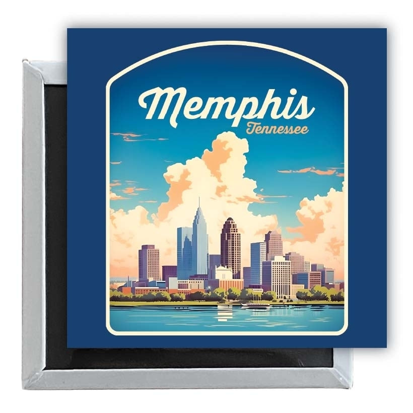 Memphis Tennessee Design A Souvenir 2.5 x 2.5-Inch Fridge Magnet Image 1