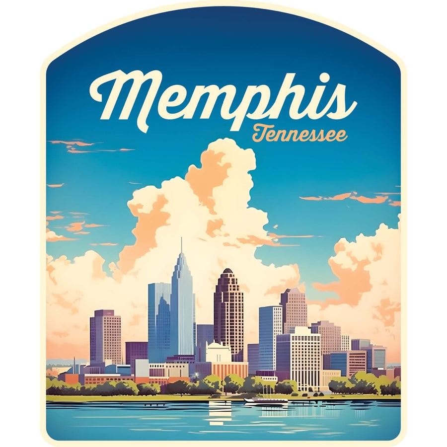 Memphis Tennessee Design A Souvenir Die Cut Flat Magnet Image 1