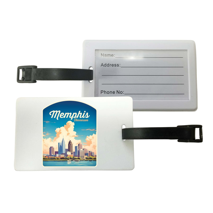 Memphis Tennessee Design A Souvenir Luggage Tag Image 1