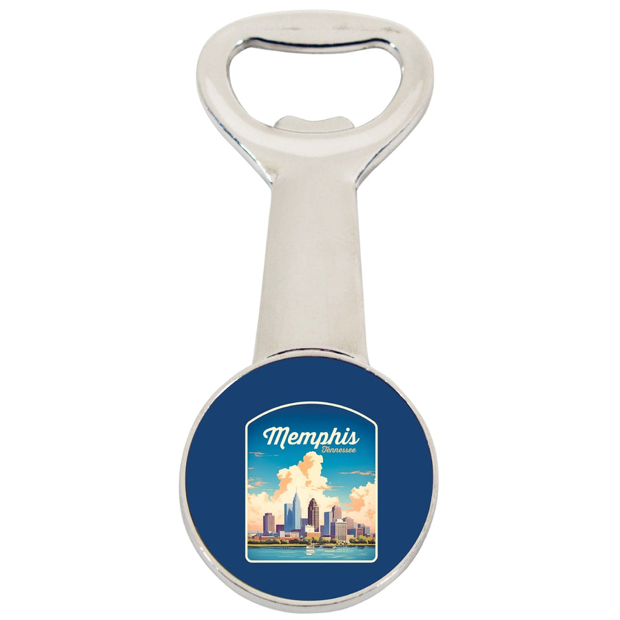 Memphis Tennessee Design A Souvenir Magnetic Bottle Opener Image 1