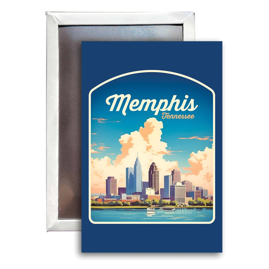 Memphis Tennessee Design A Souvenir Refrigerator Magnet 2.5"X3.5" Image 1