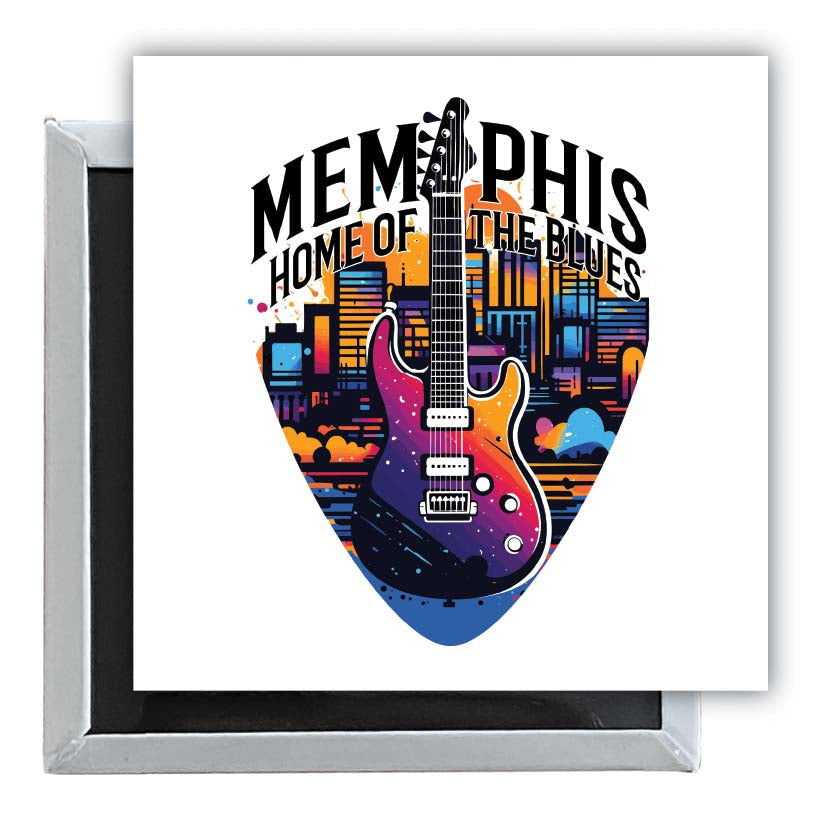 Memphis Tennessee Design B Souvenir 2.5 x 2.5-Inch Fridge Magnet Image 1