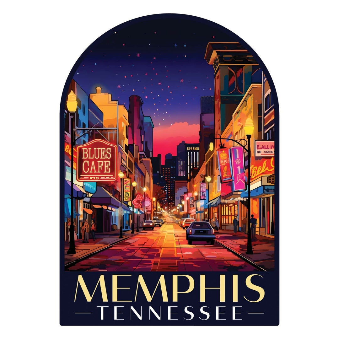 Memphis Tennessee Design C Souvenir Die Cut Flat Magnet Image 1