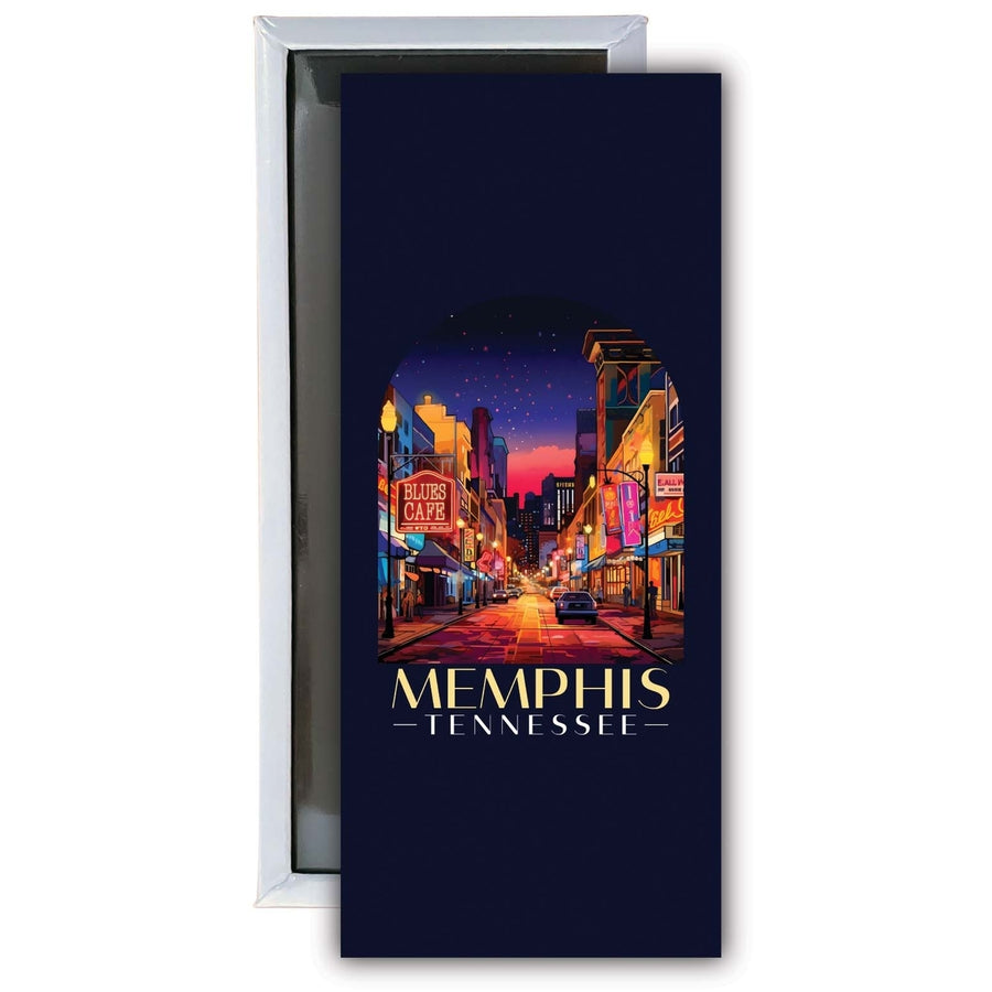 Memphis Tennessee Design C Souvenir Fridge Magnet 4.75 x 2 Inch Image 1