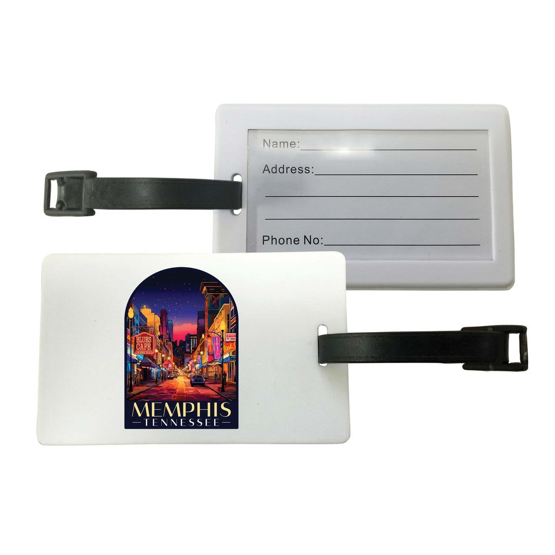 Memphis Tennessee Design C Souvenir Luggage Tag Image 1