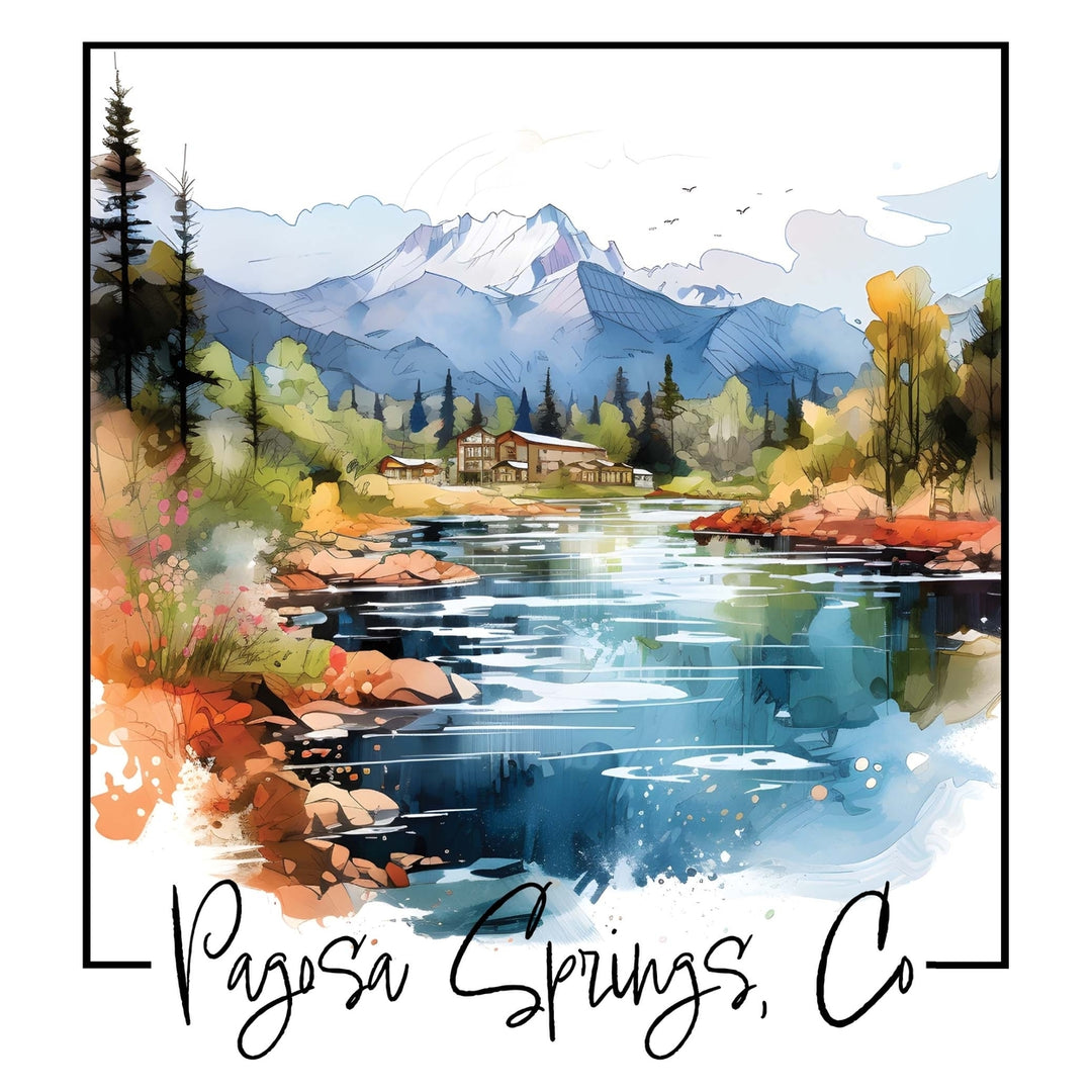 Pagosa Springs Colorado Design A Souvenir Die Cut Flat Magnet Image 1