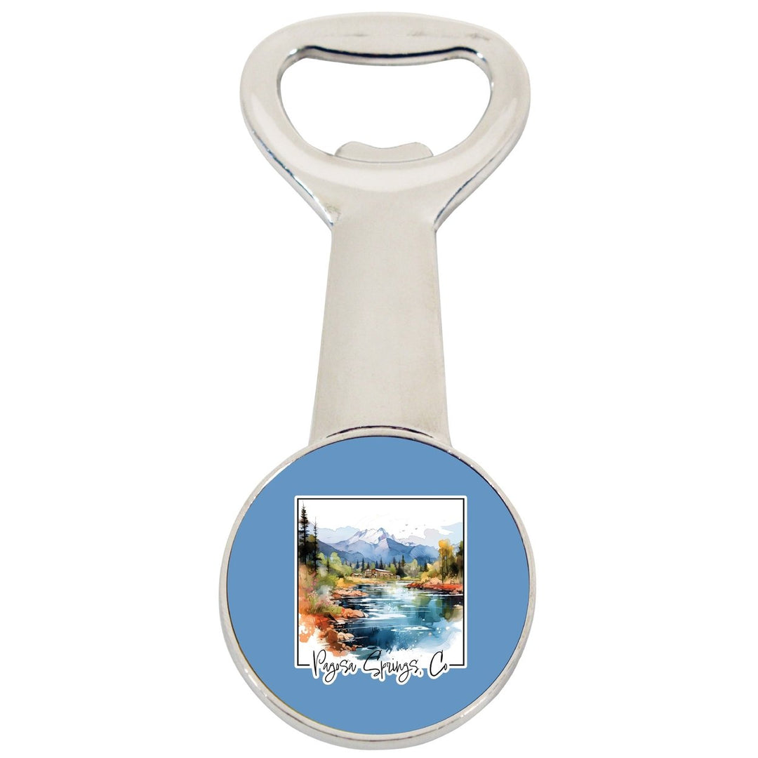 Pagosa Springs Colorado Design A Souvenir Magnetic Bottle Opener Image 1