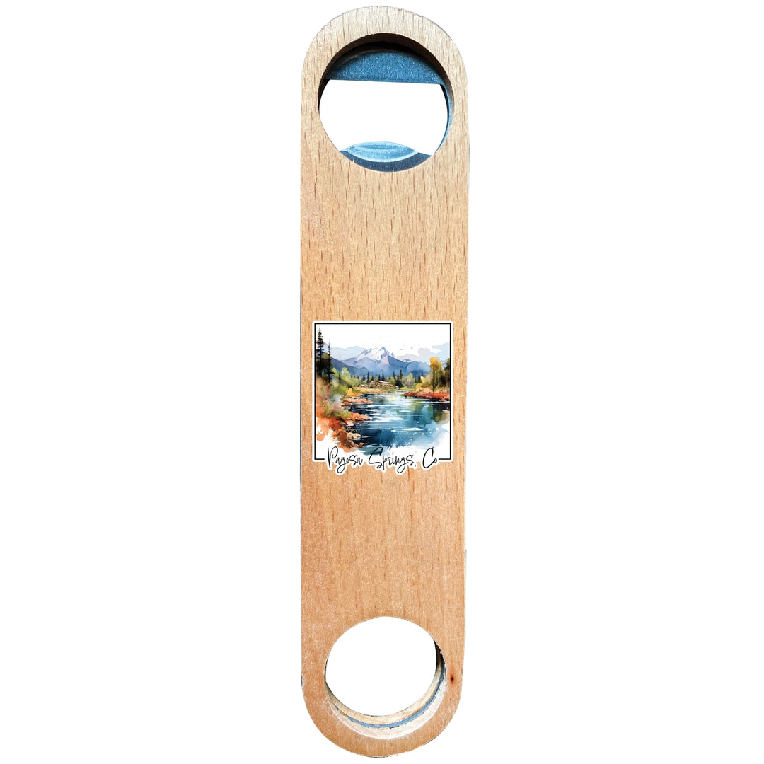 Pagosa Springs Colorado Design A Souvenir Wooden Bottle Opener Image 1