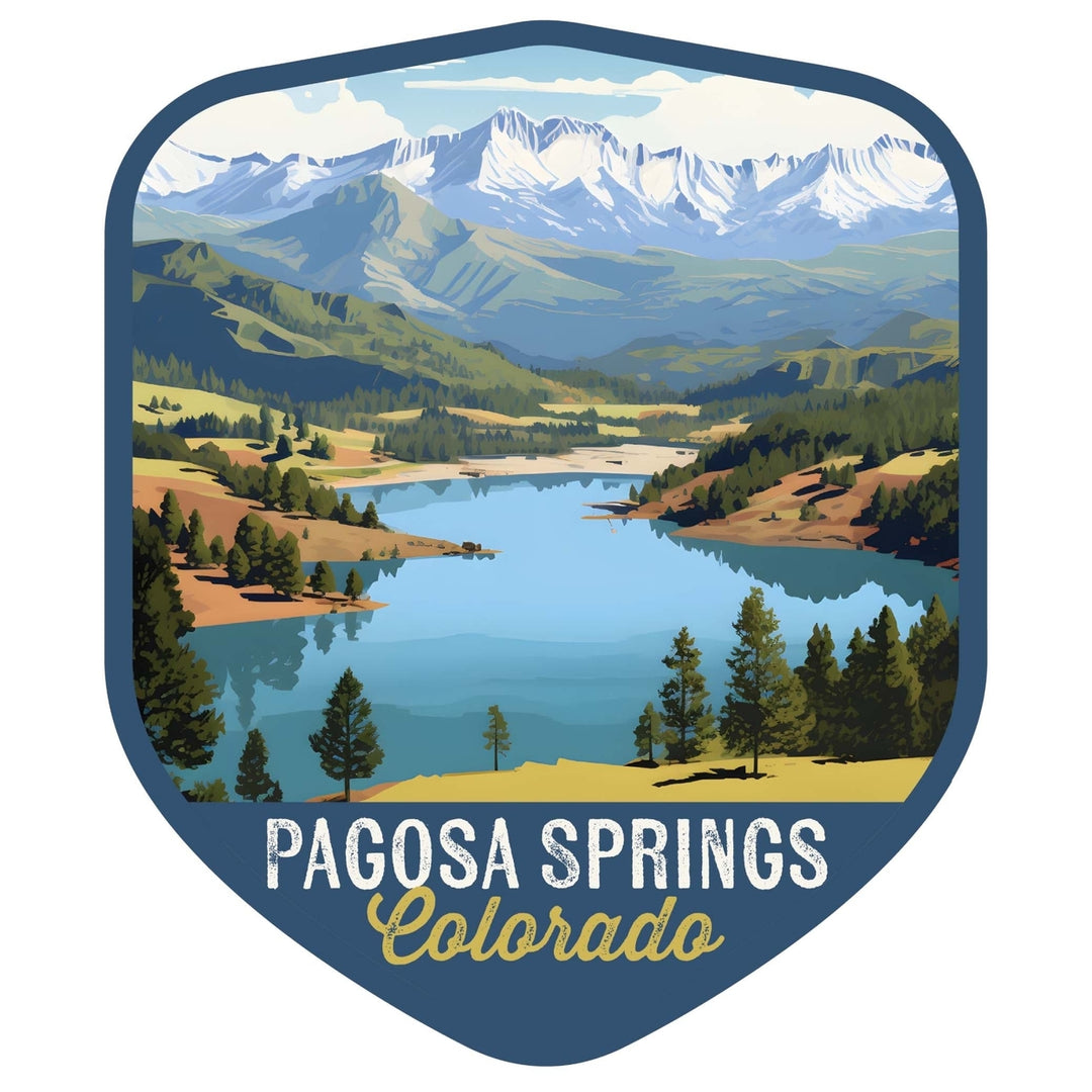 Pagosa Springs Colorado Design B Souvenir Die Cut Flat Magnet Image 1