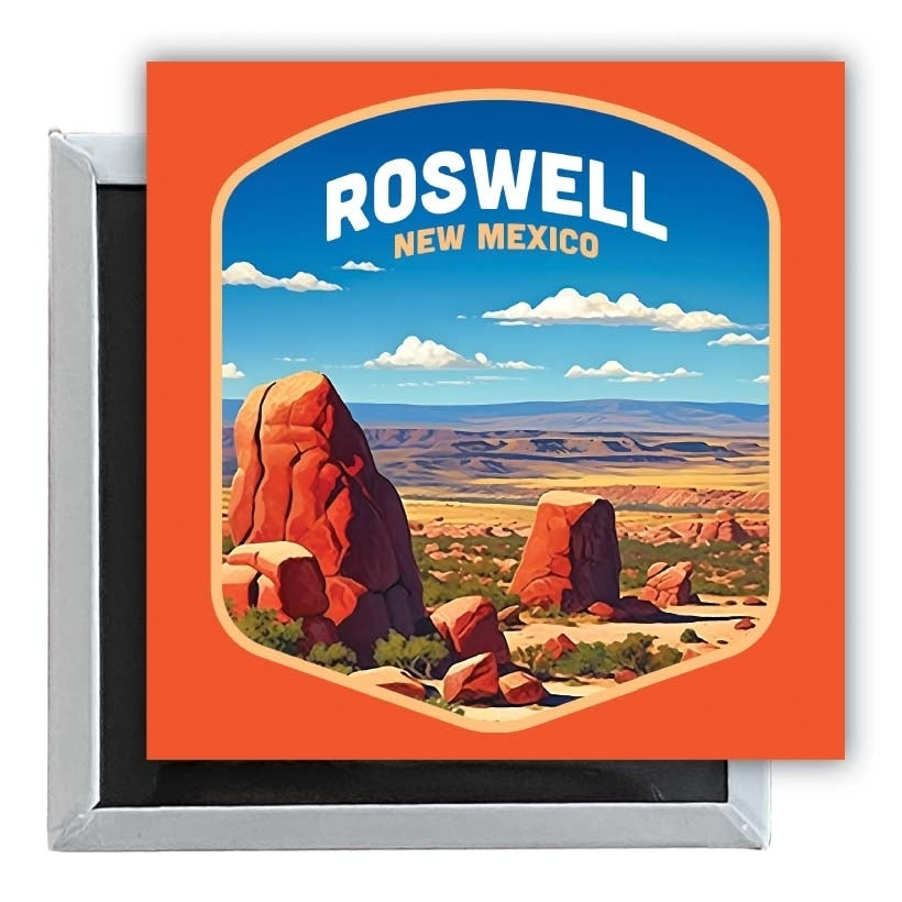 Rowell Mexico Design B Souvenir 2.5 x 2.5-Inch Fridge Magnet Image 1