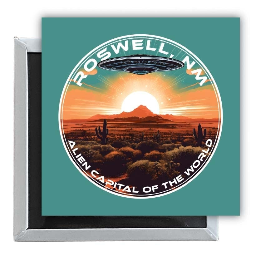 Roswell Mexico Design A Souvenir 2.5 x 2.5-Inch Fridge Magnet Image 1