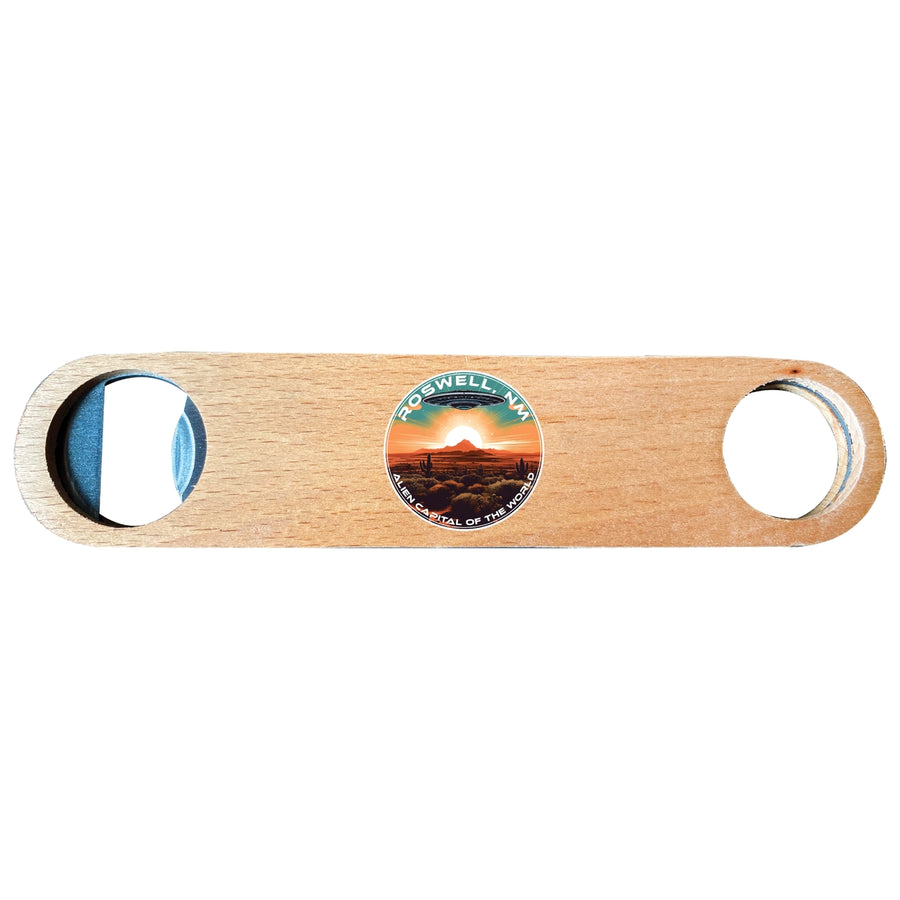 Roswell Mexico Design A Souvenir Wooden Bottle Opener Image 1