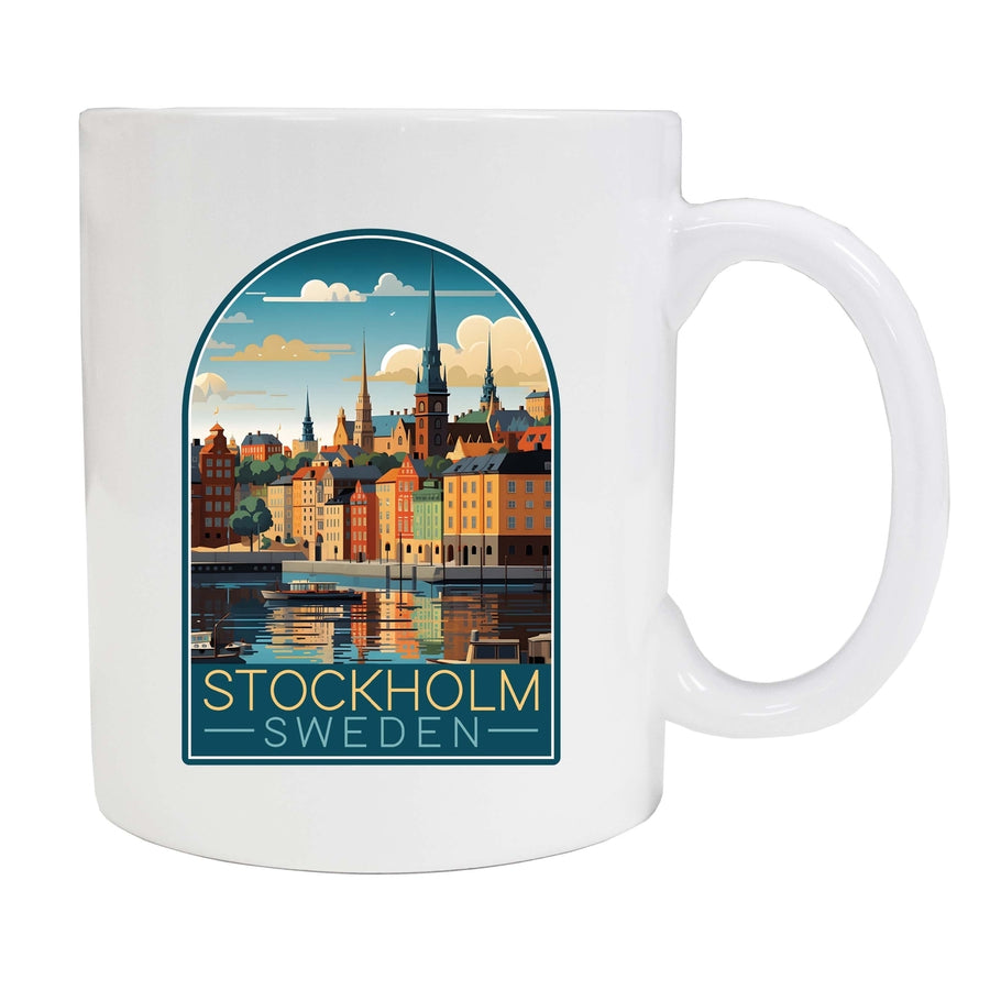 Stockholm Sweden Design A Souvenir 12 oz Ceramic Coffee Mug Image 1