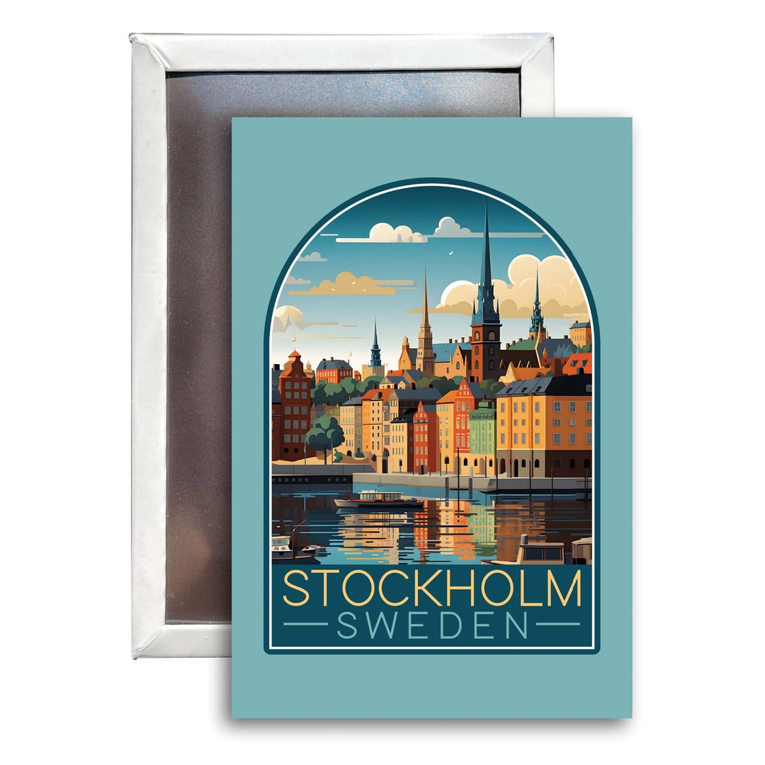 Stockholm Sweden Design A Souvenir 2x3-Inch Fridge Magnet Image 1