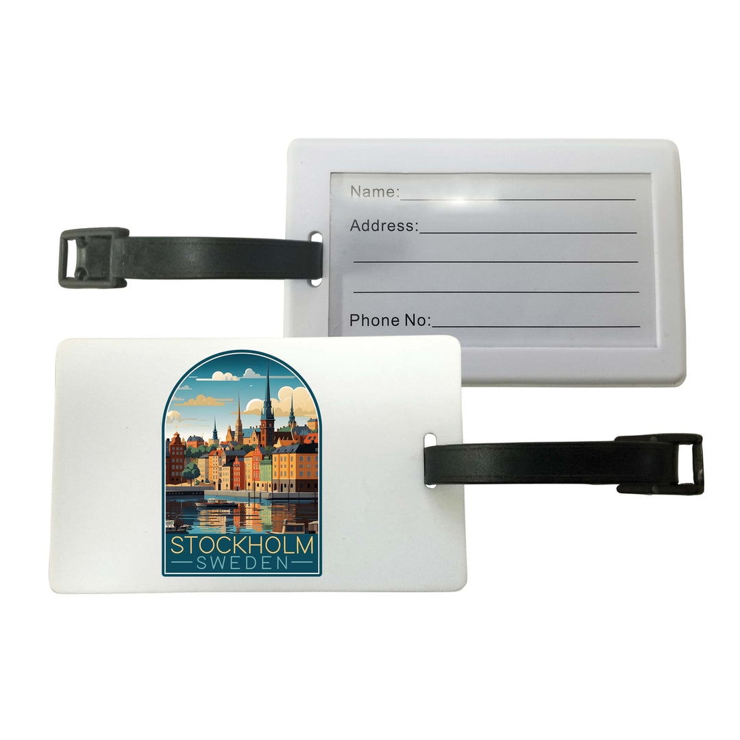 Stockholm Sweden Design A Souvenir Luggage Tag Image 1