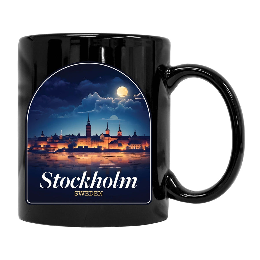 Stockholm Sweden Design B Souvenir 12 oz Ceramic Coffee Mug Image 1