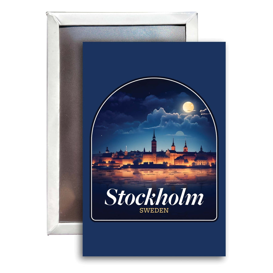 Stockholm Sweden Design B Souvenir 2x3-Inch Fridge Magnet Image 1