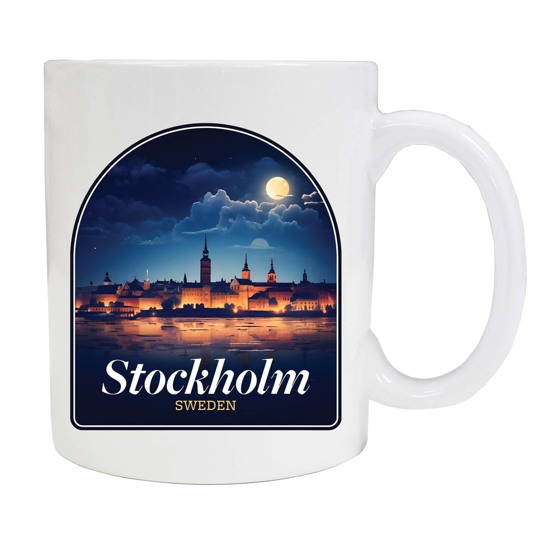 Stockholm Sweden Design B Souvenir 12 oz Ceramic Coffee Mug Image 1