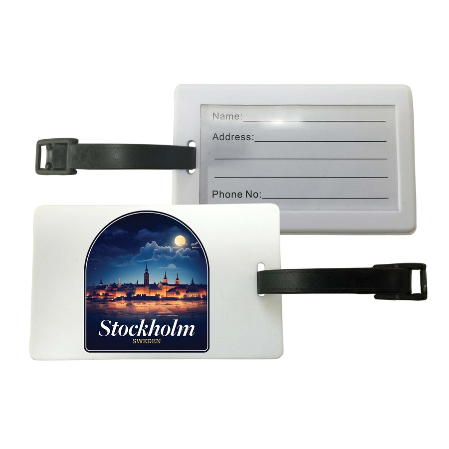 Stockholm Sweden Design B Souvenir Luggage Tag Image 1