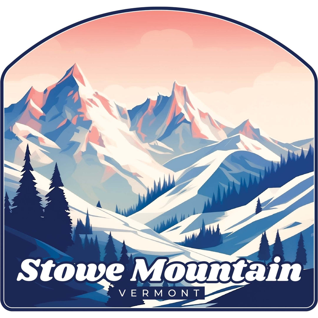 Stowe Mountain Vermont Design A Souvenir Die Cut Flat Magnet Image 1