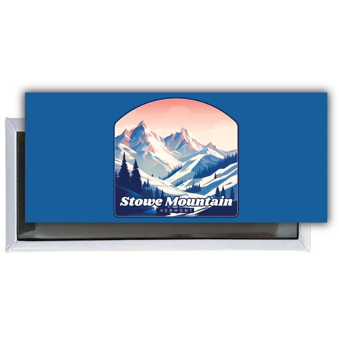 Stowe Mountain Vermont Design A Souvenir Fridge Magnet 4.75 x 2 Inch Image 1