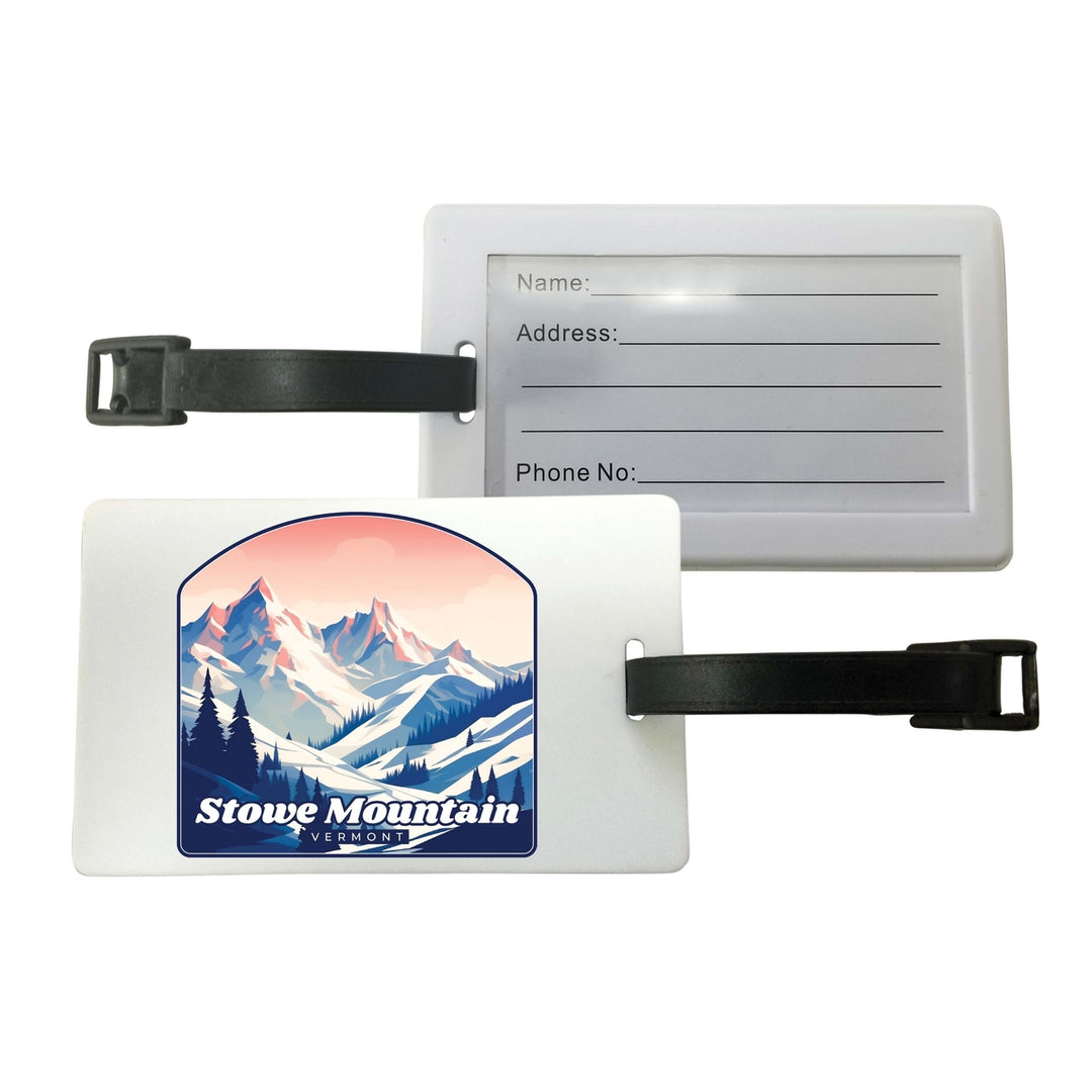 Stowe Mountain Vermont Design A Souvenir Luggage Tag Image 1