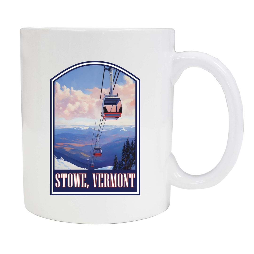 Stowe Mountain Vermont Design B Souvenir 12 oz Ceramic Coffee Mug Image 2