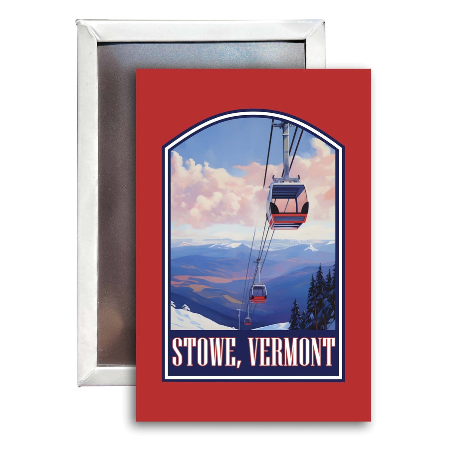 Stowe Mountain Vermont Design B Souvenir 2x3-Inch Fridge Magnet Image 1