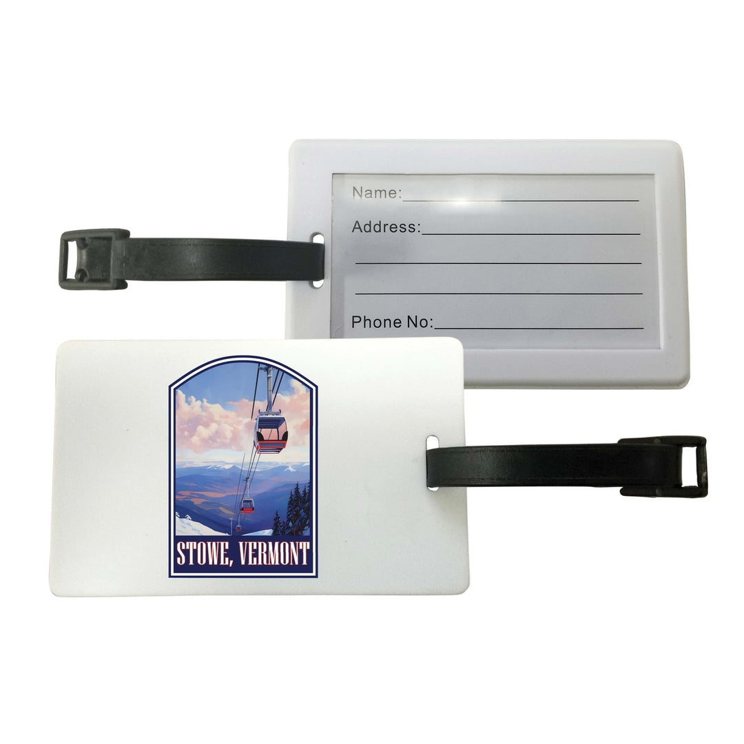 Stowe Mountain Vermont Design B Souvenir Luggage Tag Image 1