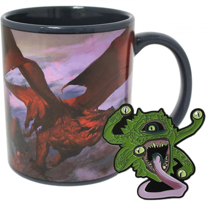 Dungeons and Dragons Mug and Enamel Pin Set Image 1