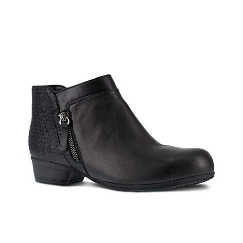 Rockport Works Womens Carly Alloy Toe Side-Zip Work Boot Black RK751 Image 1