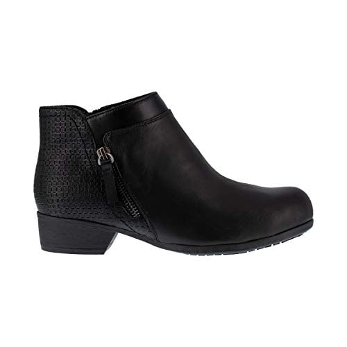 Rockport Works Womens Carly Alloy Toe Side-Zip Work Boot Black RK751 Image 3