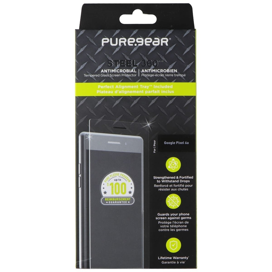 PureGear Steel 360 Screen Protector for Google Pixel 6a - Clear Image 1