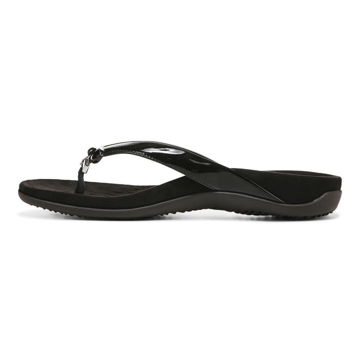 Vionic Womens Bella Black Toe Post Sandal 10000435001 Arch Support Comfortable Image 3