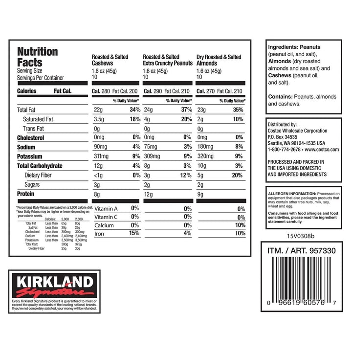 Kirkland Signature Snacking NutsVariety Pack1.6 oz30-count Image 4